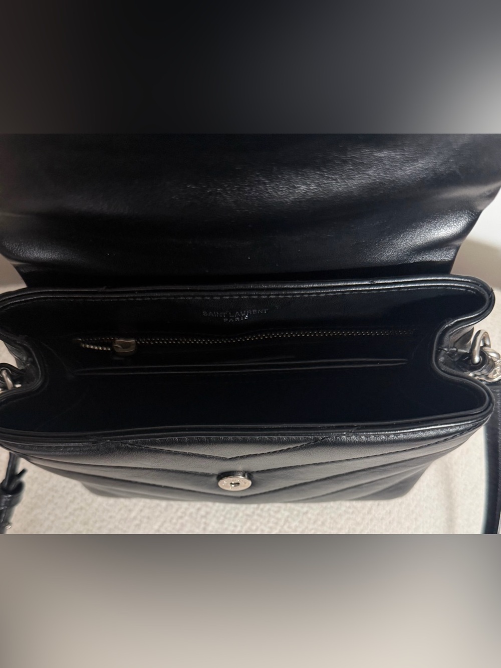 Saint Laurent Loulou Toy Black Quilted Leather Crossbody Bag - Picture 10 of 16